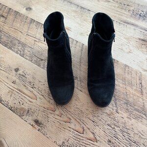 black suede leather boots
